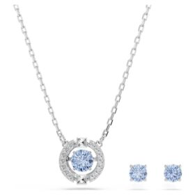 Una-set met ronde slijpvorm, blauw, gerhodineerd