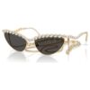 Zonnebril in cat-eye-vorm, met ketting, grijs Zonnebril in cat-eye-vorm, met ketting, grijs