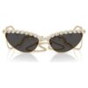 Zonnebril in cat-eye-vorm, met ketting, grijs Zonnebril in cat-eye-vorm, met ketting, grijs