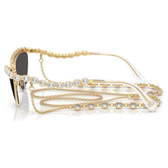 Zonnebril in cat-eye-vorm, met ketting, grijs Zonnebril in cat-eye-vorm, met ketting, grijs
