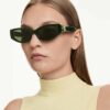 Zonnebril in cat-eye-vorm, Sk6045, groen Zonnebril in cat-eye-vorm, Sk6045, groen