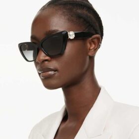 Zonnebril in Cat-Eye-vorm, Sk6047, zwart