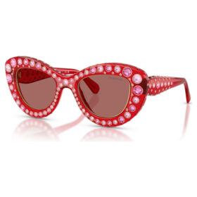 Zonnebril in cat-eye-vorm, Sk6060, rood
