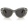 Zonnebril in cat-eye-vorm, Sk6060, zilverkleurig Zonnebril in cat-eye-vorm, Sk6060, zilverkleurig