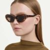 Zonnebril in cat-eye-vorm, Sk6061U, bruin Zonnebril in cat-eye-vorm, Sk6061U, bruin
