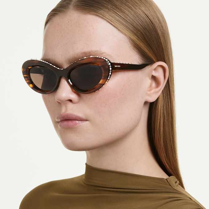 Zonnebril in cat-eye-vorm, Sk6061U, bruin Zonnebril in cat-eye-vorm, Sk6061U, bruin
