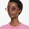 Zonnebril in cat-eye-vorm, Sk7003, roze Zonnebril in cat-eye-vorm, Sk7003, roze