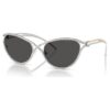 Zonnebril in Cat-Eye-vorm, Sk7025, zilverkleurig Zonnebril in Cat-Eye-vorm, Sk7025, zilverkleurig