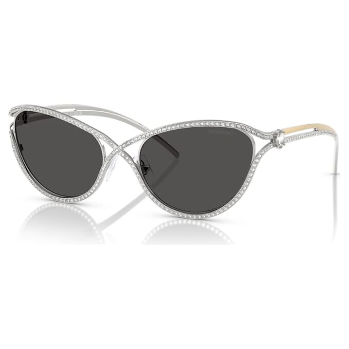 Zonnebril in Cat-Eye-vorm, Sk7025, zilverkleurig Zonnebril in Cat-Eye-vorm, Sk7025, zilverkleurig