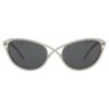 Zonnebril in Cat-Eye-vorm, Sk7025, zilverkleurig Zonnebril in Cat-Eye-vorm, Sk7025, zilverkleurig