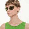Zonnebril in cat-eye-vorm, SK7039, goudkleurig Zonnebril in cat-eye-vorm, SK7039, goudkleurig