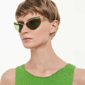 Zonnebril in cat-eye-vorm, SK7039, goudkleurig