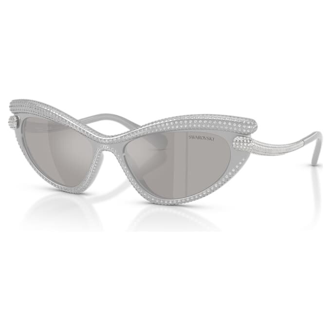 Zonnebril in cat-eye-vorm, zilverkleurig Zonnebril in cat-eye-vorm, zilverkleurig