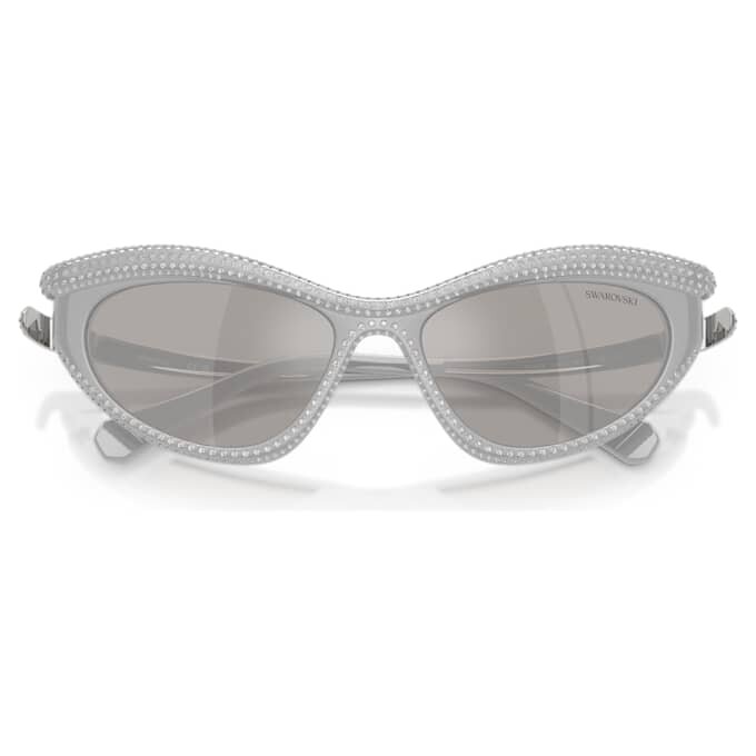 Zonnebril in cat-eye-vorm, zilverkleurig Zonnebril in cat-eye-vorm, zilverkleurig