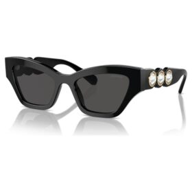 Zonnebril in cat-eye-vorm, zwart