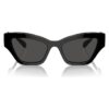 Zonnebril in cat-eye-vorm, zwart