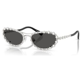 Zonnebril met ovale vorm, 2-in-1 clip-on, Sk7044, zilverkleurig