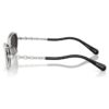 Zonnebril met ovale vorm, 2-in-1 clip-on, Sk7044, zilverkleurig