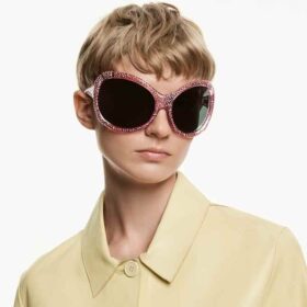 Zonnebril oversized, cat-eye-vorm, Sk6052, roze