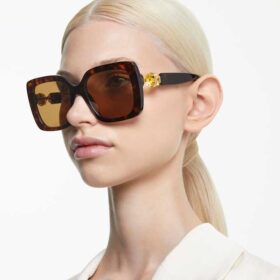 Zonnebril oversized, vierkante vorm, SK6001, bruin