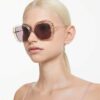 Zonnebril oversized, vierkante vorm, Sk6011, paars Zonnebril oversized, vierkante vorm, Sk6011, paars