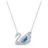 Zwaan-ketting Dansende zwaan, blauw, gerhodineerd Zwaan-ketting Dansende zwaan, blauw, gerhodineerd