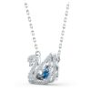 Zwaan-ketting Dansende zwaan, blauw, gerhodineerd Zwaan-ketting Dansende zwaan, blauw, gerhodineerd