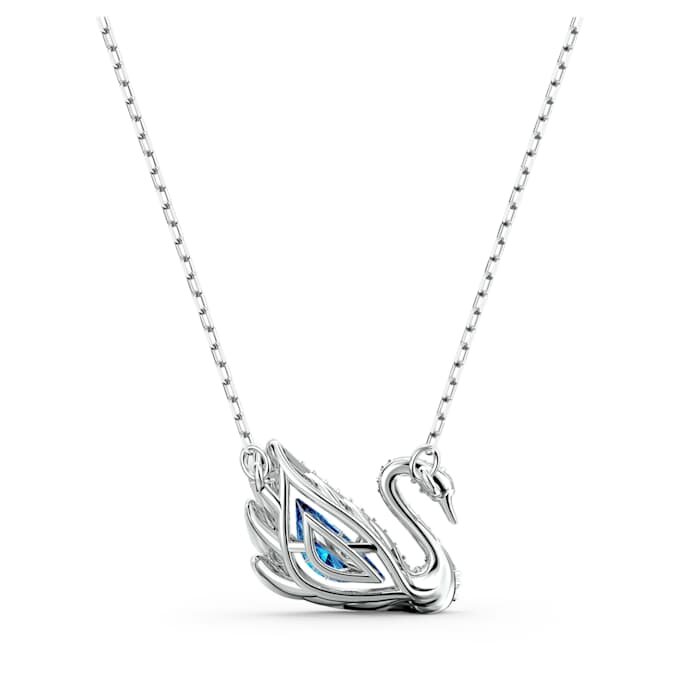 Zwaan-ketting Dansende zwaan, blauw, gerhodineerd Zwaan-ketting Dansende zwaan, blauw, gerhodineerd