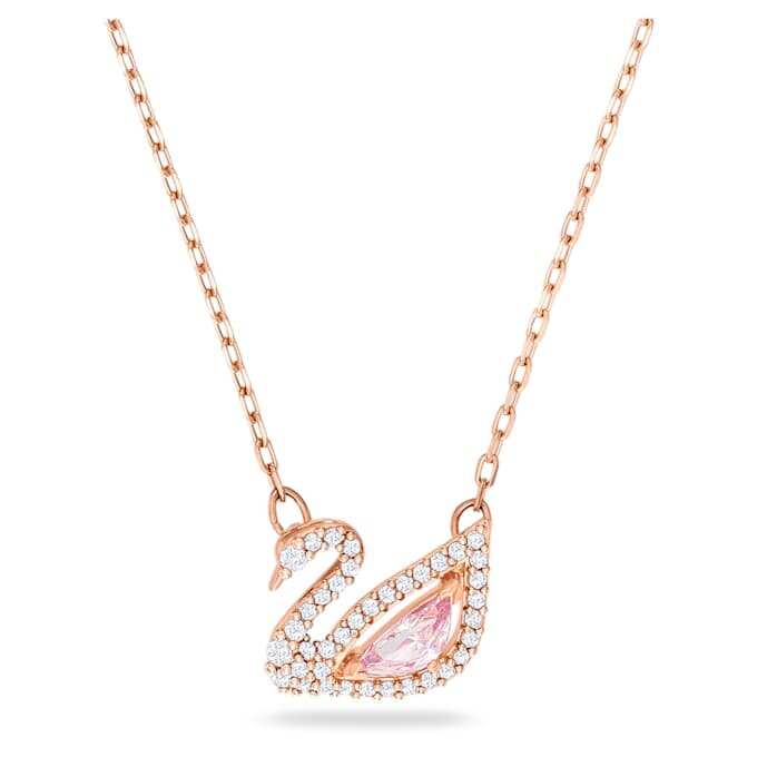 Zwaan-ketting Zwaan, roze, roségoudkleurig verguld Zwaan-ketting Zwaan, roze, roségoudkleurig verguld