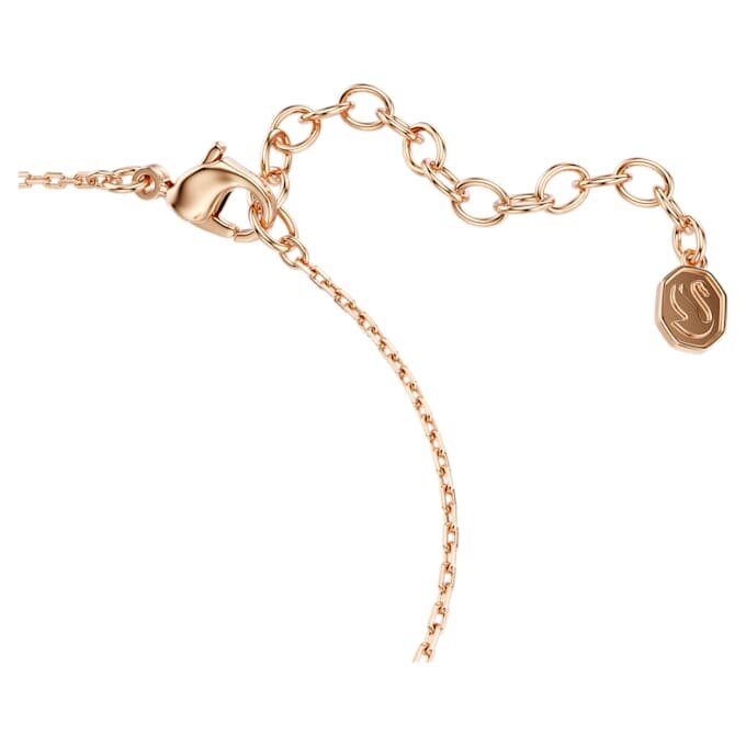 Zwaanarmband met gemengde slijpvormen, zwaan, wit, roségoudkleurig verguld Zwaanarmband met gemengde slijpvormen, zwaan, wit, roségoudkleurig verguld