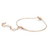 Zwaanarmband met gemengde slijpvormen, zwaan, wit, roségoudkleurig verguld Zwaanarmband met gemengde slijpvormen, zwaan, wit, roségoudkleurig verguld