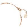 Zwaanarmband, zwart, roségoudkleurig verguld