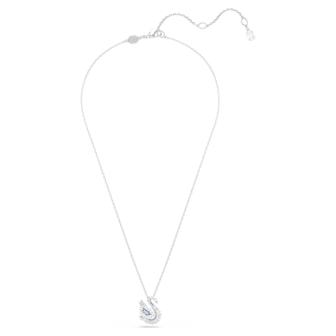 Zwaanhanger met gemengde slijpvormen, Zwaan, Blauw Zwaanhanger met gemengde slijpvormen, Zwaan, Blauw