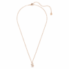 Zwaanhanger met gemengde slijpvormen, zwaan, wit, roségoudkleurig verguld Zwaanhanger met gemengde slijpvormen, zwaan, wit, roségoudkleurig verguld